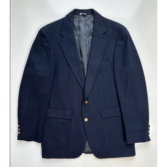 US Navy Other - Stein Bloch Navy Blue Heavy Wool Sport Over Coat Gold Buttons / Men's Size 40 R
